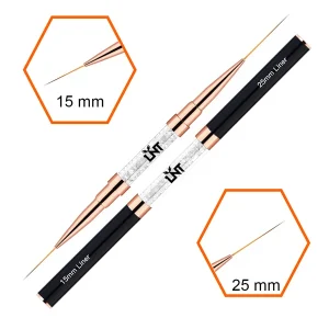 LNT DOUBLE HEAD NAIL LINER BRUSH 15mm-25mm