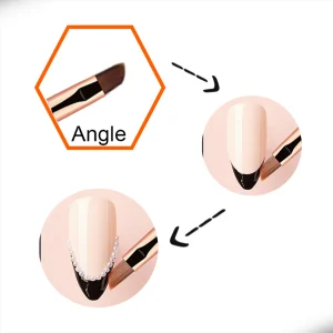 LNT- Double Head Nail Art Brush ( Blooming – Angle )