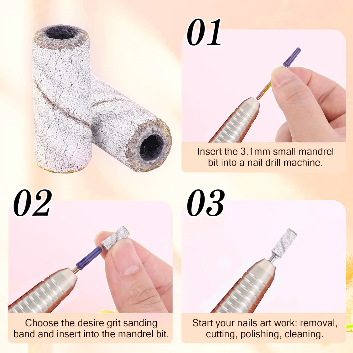 LNT_100PCS Professional Small Sanding Bands_ FINE - Image 2