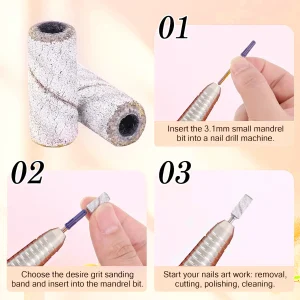 LNT_100PCS Professional Small Sanding Bands_ MEDIUM